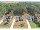 Aerial view of homes in a community surrounded by lush greenery and mature trees at 2396 Lee Lawing Rd, Lincolnton, NC 28092