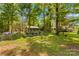 Secluded backyard featuring a chicken coop, vegetable garden, and mature trees at 3755 River Rd, Richfield, NC 28137