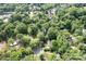Aerial view of the house nestled among lush trees in a beautiful neighborhood at 4316 Old Saybrook Ct, Charlotte, NC 28211