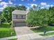 Beautiful two-story brick home with a well-manicured lawn and paved driveway at 5633 Open Book Ln, Charlotte, NC 28270