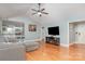 Open living room featuring hardwood floors and plenty of space for furniture at 600 Old Hardin Rd, Dallas, NC 28034