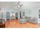 Comfortable living room featuring hardwood floors and a spacious seating area at 600 Old Hardin Rd, Dallas, NC 28034