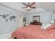 Relaxing main bedroom with a ceiling fan, trey ceilings, and ample space for furnishings at 600 Old Hardin Rd, Dallas, NC 28034