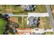 A top down aerial view showing the home's backyard with playground equipment at 6814 Forney Hill Rd # 2, Denver, NC 28037