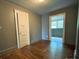 This bedroom features hardwood floors at 736 7Th Sw Ave, Hickory, NC 28602