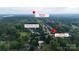 Aerial view showing the location of the home in proximity to Birkdale Village at 7728 Babe Stillwell Farm Rd, Huntersville, NC 28078
