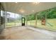 The patio of this house provides an outdoor space for relaxing, dining, or entertaining guests with a view of the backyard at 8268 Breton Way, Harrisburg, NC 28075