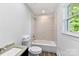 Bathroom featuring tub/shower combination and modern fixtures at 9115 Clement Cir, Terrell, NC 28682