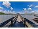 Scenic pier extending over calm water with a charming gazebo at the end under blue sky with light clouds at 9115 Clement Cir, Terrell, NC 28682