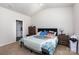 Cozy bedroom showcasing a comfortable bed, soft carpet, and plenty of natural light at 1109 Culver Spring Way, Charlotte, NC 28215
