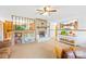 Comfortable living room with a brick fireplace, open shelving, and plenty of space at 117 Ethel Ln, Statesville, NC 28625