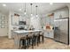Modern kitchen featuring stainless steel appliances, ample counter space, and barstool seating at the island at 12021 Basking Dr, Charlotte, NC 28214