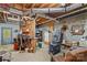 Large basement offering ample storage space with a stove and wood accents at 140 Hearthstone Dr, Statesville, NC 28677