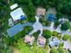 Aerial view of neighborhood with community pool, playground, and easy access to parking at 1465 Porters Ct, Concord, NC 28025