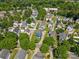 Overview of a friendly residential area with colorful houses, lush landscaping, and quiet streets at 1821 Ethel Guest Ln, Charlotte, NC 28206
