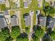 Aerial view of a residential neighborhood showcasing well-maintained homes and lush greenery on a sunny day at 1821 Ethel Guest Ln, Charlotte, NC 28206