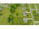 An aerial view displays the home's expansive green lot, surrounded by other well-kept properties in the neighborhood at 195 Antler Dr, Statesville, NC 28625