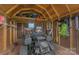 Interior shot of a shed used as a workshop with tools and outdoor gear neatly organized at 195 Antler Dr, Statesville, NC 28625