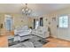 The living room features vaulted ceilings, hardwood floors, and plenty of natural light at 206 Pine Meadow St, Hickory, NC 28601
