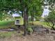 Charming outdoor space with a little free library and a bench in a serene setting at 2437 Woodleigh Dr, Gastonia, NC 28056