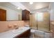 Traditional bathroom with vintage tile, vanity, and a shower-tub combination at 2871 Loviee Rd, Lincolnton, NC 28092