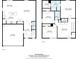 Detailed two-story floor plan showcasing the layout, including kitchen, living room, bedrooms, and bathrooms at 2922 Patishall Ln, Charlotte, NC 28214