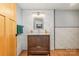 Stylish bathroom featuring a modern vanity with marble accent wall and modern fixtures at 3005 Vernell Ln, Shelby, NC 28150