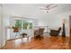 Bright office with large windows providing scenic views, ceiling fan and hardwood floors at 3005 Vernell Ln, Shelby, NC 28150