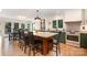 Bright kitchen featuring a large island with seating and modern appliances at 3005 Vernell Ln, Shelby, NC 28150