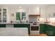 Bright kitchen featuring custom cabinets and updated appliances at 3005 Vernell Ln, Shelby, NC 28150