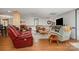 The living room is spacious with an open layout that is ideal for entertaining guests at 3005 Vernell Ln, Shelby, NC 28150