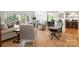 Open-concept living space with hardwood floors and seamless flow to dining area at 3005 Vernell Ln, Shelby, NC 28150
