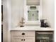 Close up of coffee bar area featuring mini fridge, countertop and beverage station at 4016 Spring Cove Way, Belmont, NC 28012