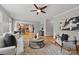 Open-concept living room with views of the kitchen and dining area at 6424 Chadwell Ct, Fort Mill, SC 29707