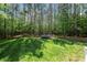 Expansive backyard with mature trees and plenty of space for outdoor activities at 6990 Ridgeway Rd, Stanley, NC 28164