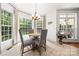 Charming breakfast nook with large windows and a view of the backyard at 6990 Ridgeway Rd, Stanley, NC 28164