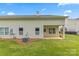 Backyard featuring a patio and green grass at 8505 Loxton Cir, Charlotte, NC 28214