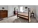 Bedroom with traditional furniture, cozy carpet, and neutral paint, and natural light at 8938 Kestral Ridge Dr, Charlotte, NC 28269