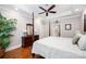Bright and spacious main bedroom featuring a four-poster bed and ample closet space at 1010 Nutall Oak Ln, Belmont, NC 28012