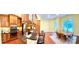Bright kitchen with granite countertops, custom wooden cabinets, stainless appliances, and an adjacent dining area at 1140 Fern Hill Rd, Mooresville, NC 28117