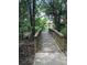 Charming wooded bridge leading to vibrant community amenities surrounded by lush greenery and trees at 15037 Taylor Ridge Ln # 25, Charlotte, NC 28273