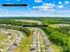 An aerial view showcasing the neighborhood and its proximity to the Town of Troutman at 191 Tackle Box Dr, Troutman, NC 28166
