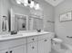 Spacious bathroom with double vanity and a shower/tub combo at 2025 Masons Bend Dr, Fort Mill, SC 29708