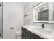 Modern bathroom with stylish vanity, sleek fixtures, and a glass-enclosed shower at 2224 Highland St, Charlotte, NC 28208