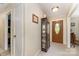 Inviting foyer with decorative door, neutral walls and patterned carpet at 2718 Ridgewood Ln, Rock Hill, SC 29730