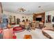 Large living room with multiple ceiling fans, recessed lighting, and open layout at 2718 Ridgewood Ln, Rock Hill, SC 29730