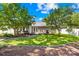 Well-manicured backyard with a lush green lawn, a stone patio, and landscaping for serene outdoor living at 3006 Emerald Meadow Ln, Charlotte, NC 28273