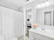 The bathroom features a shower/tub combo and a single sink vanity at 3006 Emerald Meadow Ln, Charlotte, NC 28273