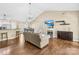 Bright living room with fireplace, vaulted ceilings, and hardwood floors at 3006 Emerald Meadow Ln, Charlotte, NC 28273