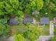 Overhead view of residences surrounded by mature trees at 370 Old Camden Rd, Lancaster, SC 29720